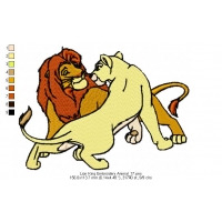 Lion King Embroidery Animal_17